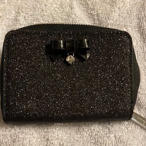 Small Kate Spade black sparkly wallet.